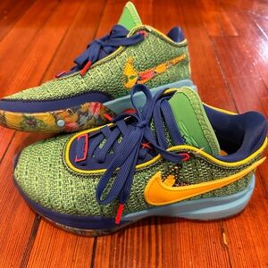 LeBron Pink Diamond Collection Green and Yellow Sneakers